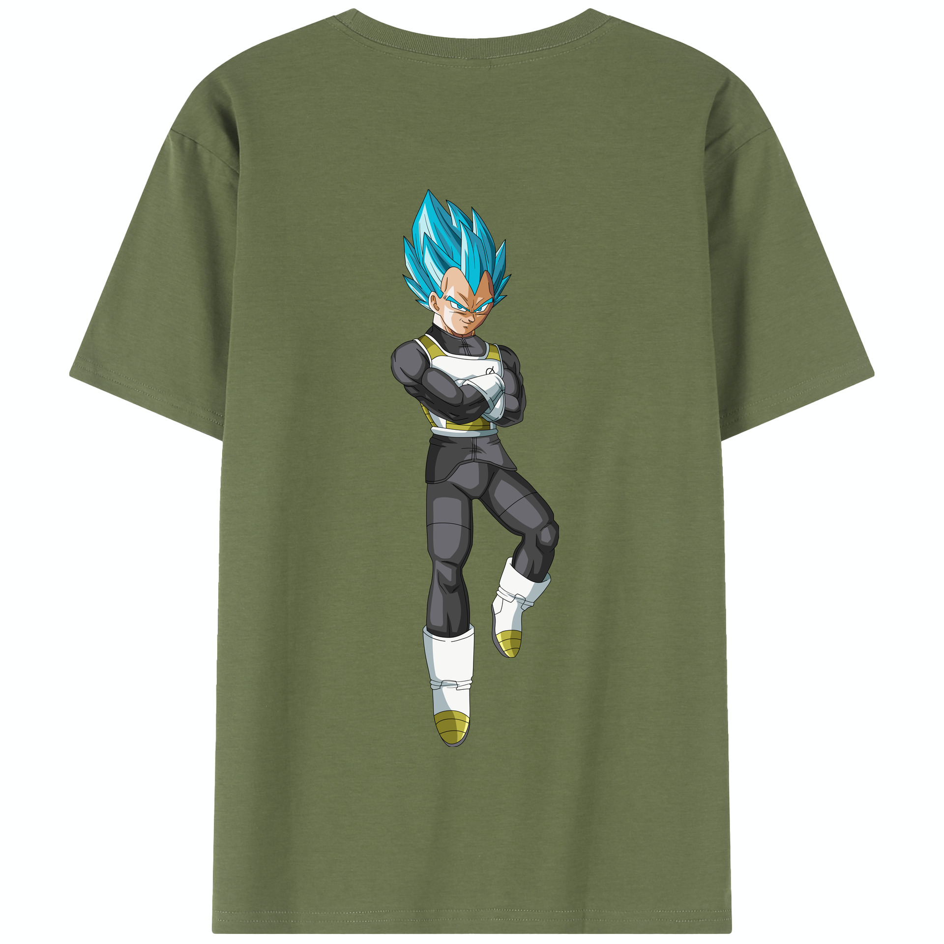 （画像用） ドラゴンボール ベジータ四世（Bejīta Yonsei）DRAGON BALL Vegeta IV 綿100％半袖Tシャツ（背面プリント）